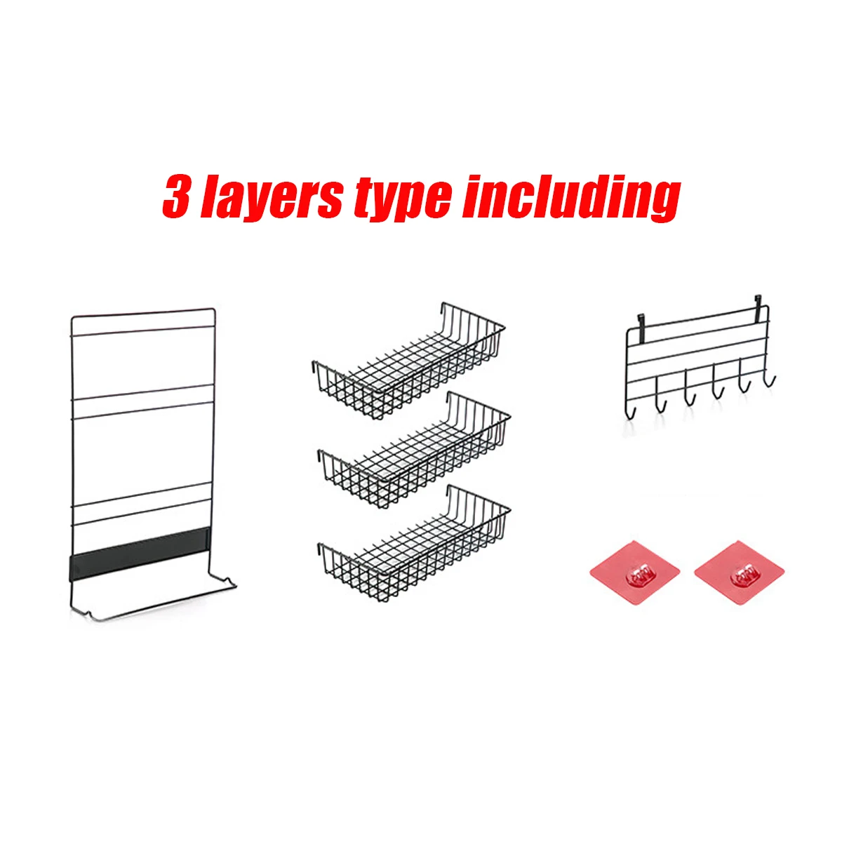 

Refrigerator Rack Side Shelf Sidewall Holder Multifunctional Kitchen Supplies Household Multi-Layer Fridge Storage Racks