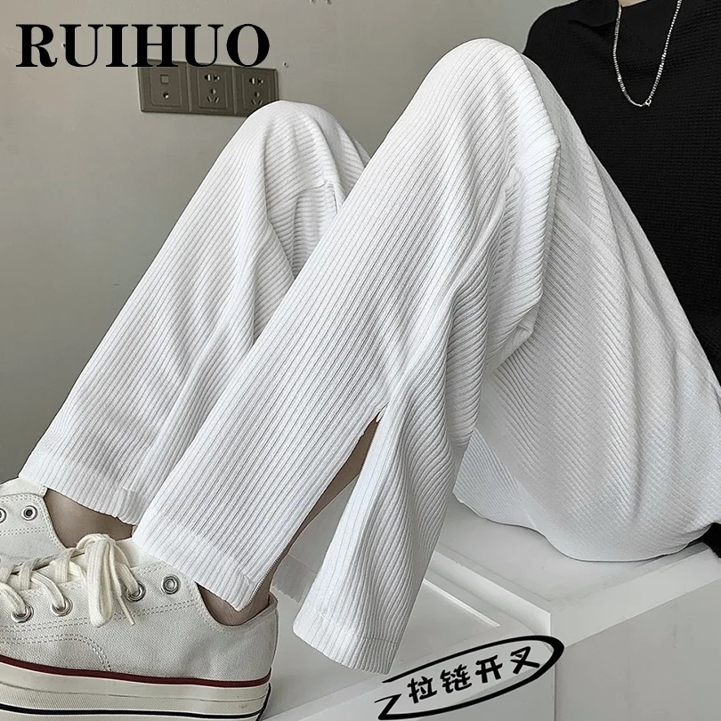 

Брюки RUIHUO мужские повседневные, белые бриджи, джоггеры, одежда 2XL, осень 2021