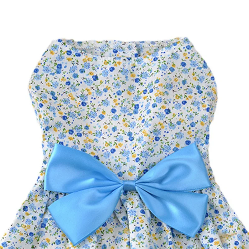 Милая Одежда для собак милое Цветочное платье домашних животных принцессы