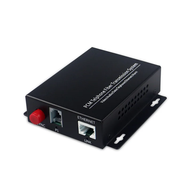 1 канал PCM Voice POTS phone (RJ11) line-Волоконный медиа конвертер волоконный телефонный