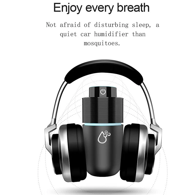 

USB Car Essential Oil Diffuser Air Freshener Colorful Led Lights Home Aromatherapy Humidifier Intermittent Mode 7Hours