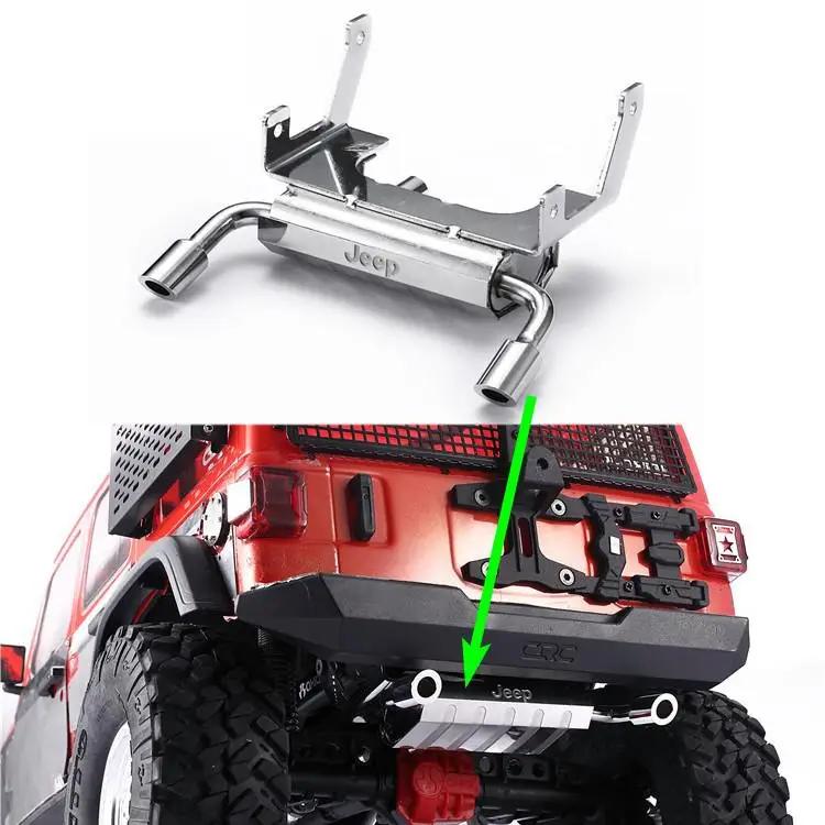 

Осевая SCX10 III Wrangler задняя двойная труба металлическая выхлопная труба
