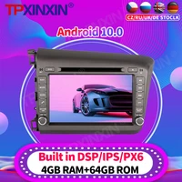 128g android 10 0 for honda civic 2012 2015 car radio multimedia video recoder player navigation gps accessories auto 2din dvd