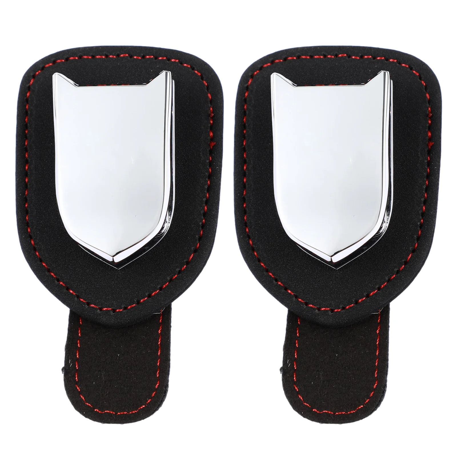 

2Pcs Car Visor Sunglasses Holder Clip Leather Glasses Hanger Ticket Cards Clip