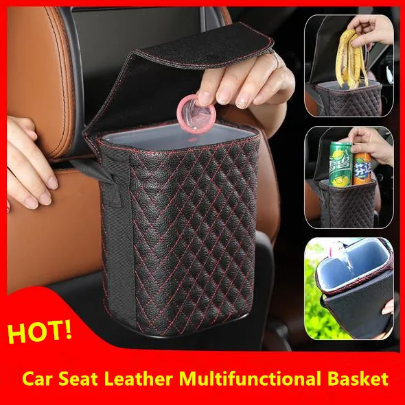 

Car Seat Leather Multifunctional Basket