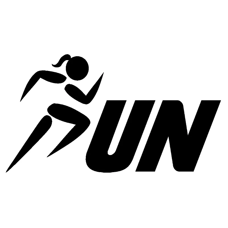 

Hot Funny RUN Runner Girl OR Boy Marathon Car Stickers Motorcycle Decals Motorcycle Accessories Waterproof PVC 15cm *8cm