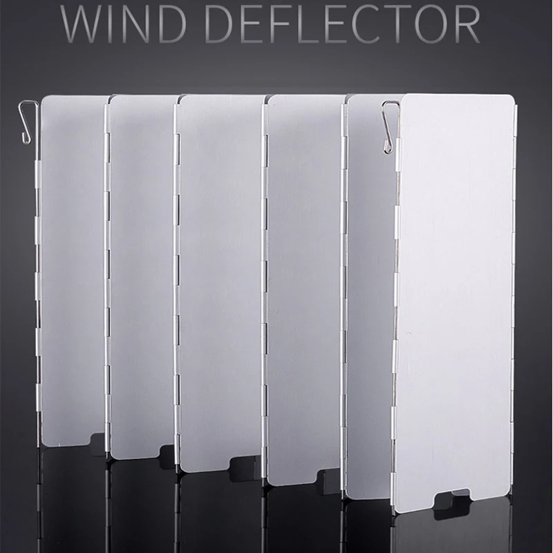 Складная Алюминиевая ветрозащитная плита 9 тарелок защита от ветра для газовой