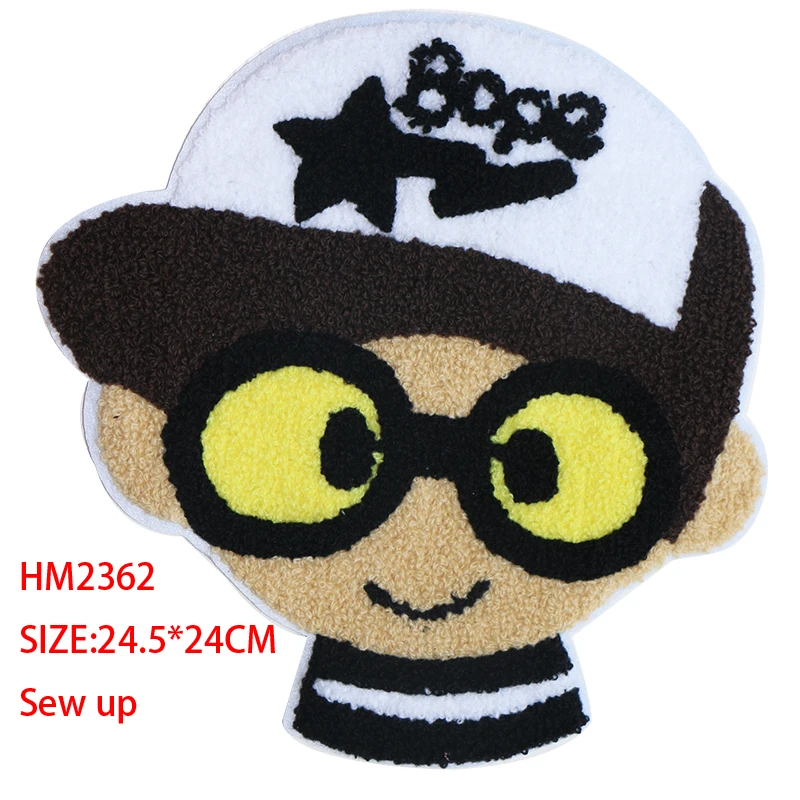 Cartoon Decorative Patch Nezha boy icon Towel Embroidered Applique Patches For DIY Iron on Badges clothes Stickers | Дом и сад