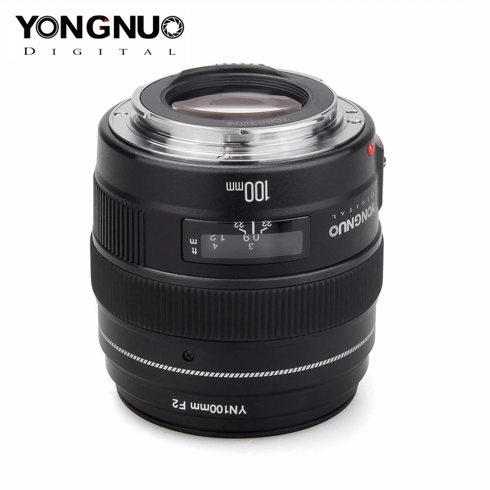 YONGNUO 100 мм yn100мм F2 Большая диафрагма Средний телеобъектив для Canon EF Mount 5D 5D IV 1300D T6 760D 1300D Nikon камера