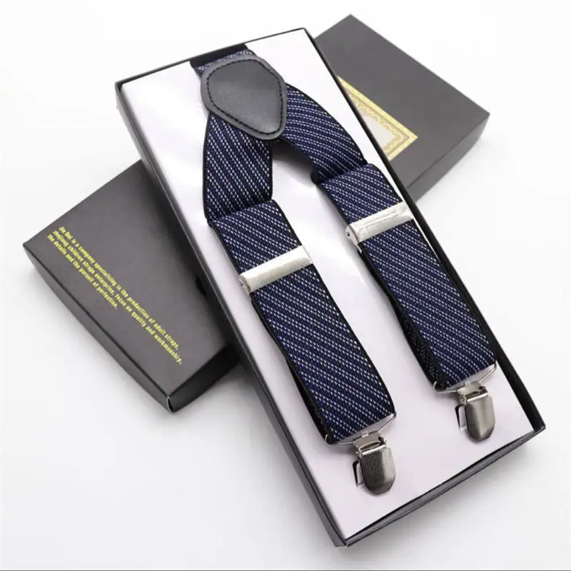 Классический мужской ремень на подтяжках с 3 зажимами для взрослых винтажный