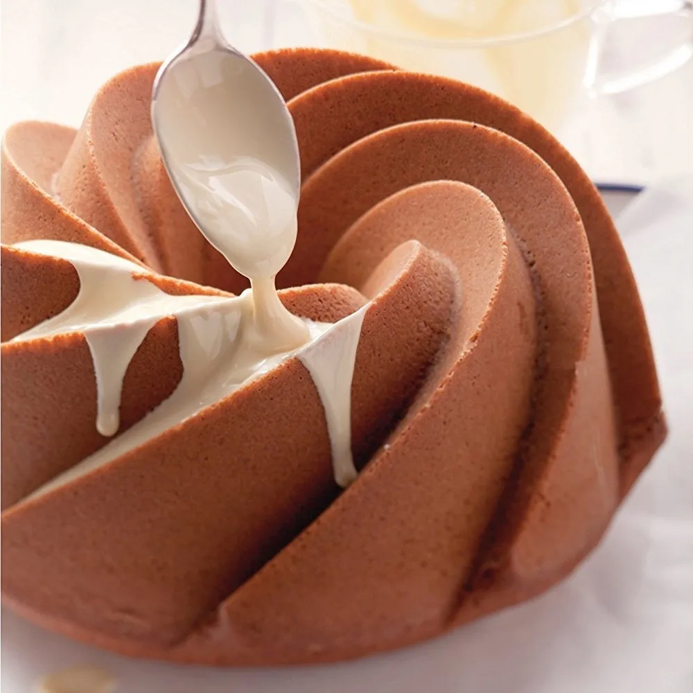 HKML 24 9*9 см Silikon Spirale собрать Выпекание Пан шифон саварен Kuchen форма мусс десерт