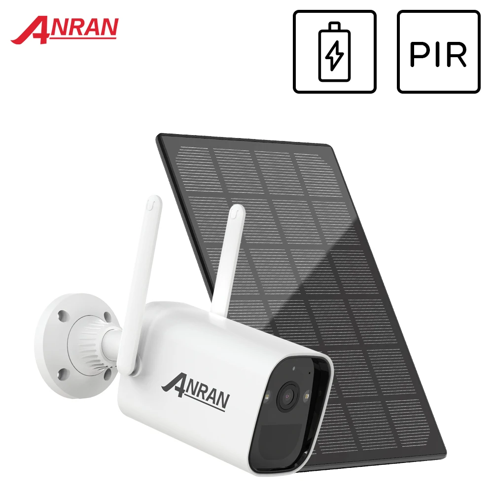 ANRAN 3MP Солнечная камера WIFI безопасности наружная Водонепроницаемая ip PIR 1296P