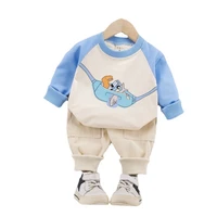 new spring children fashion clothes baby boys girls cartoon t shirt pants 2pcssets autumn kid toddler clothing infant tracksuit