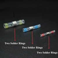 two solder rings heat shrink wire connectors wire terminal kit waterproof tinned copper solder seal terminals kit set