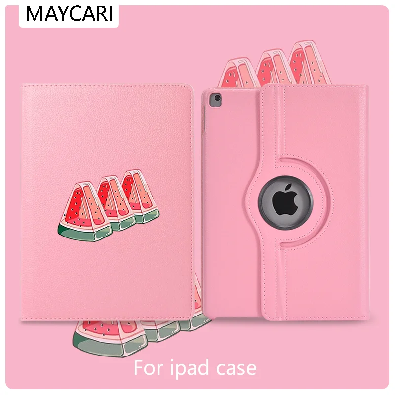 

Watermelon For iPad Mini 1 2 3 Funda 360° Rotatable Leather Back Cases Protective Cover iPad 7th Generation Case Pro 12.9 2020