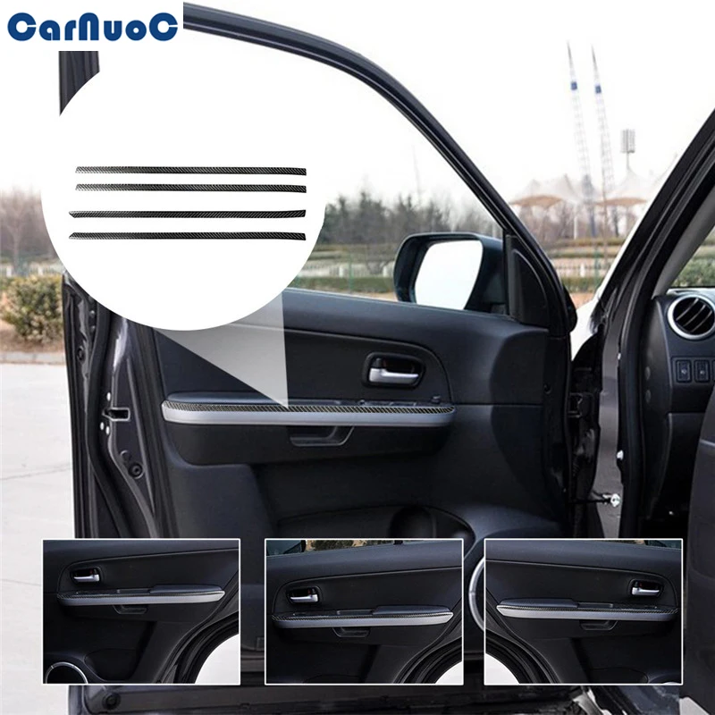 

For Suzuki Grand Vitara 2006-2013 Car Door Panel Trim Strip Decal Carbon Fiber Sticker Styling Accessories