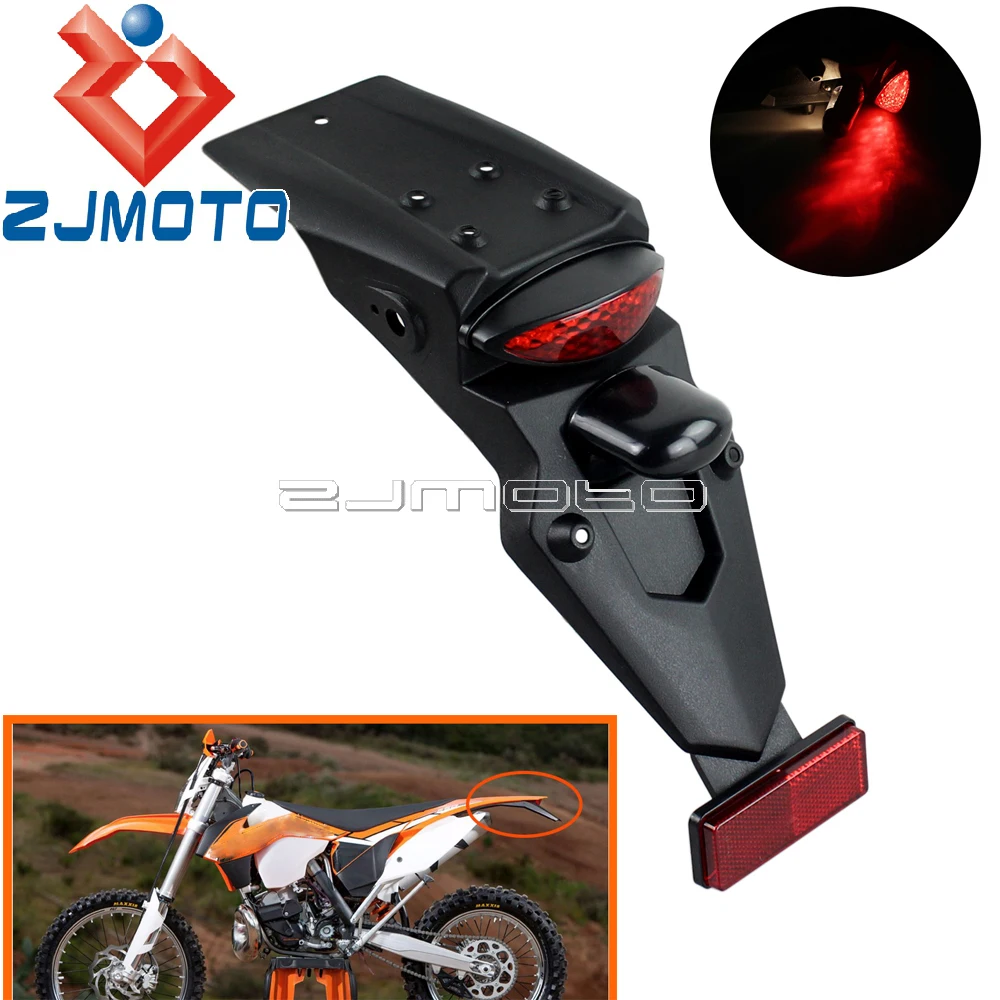 Заднее крыло для мотокросса с красным отражателем грязезащитный светильник рь