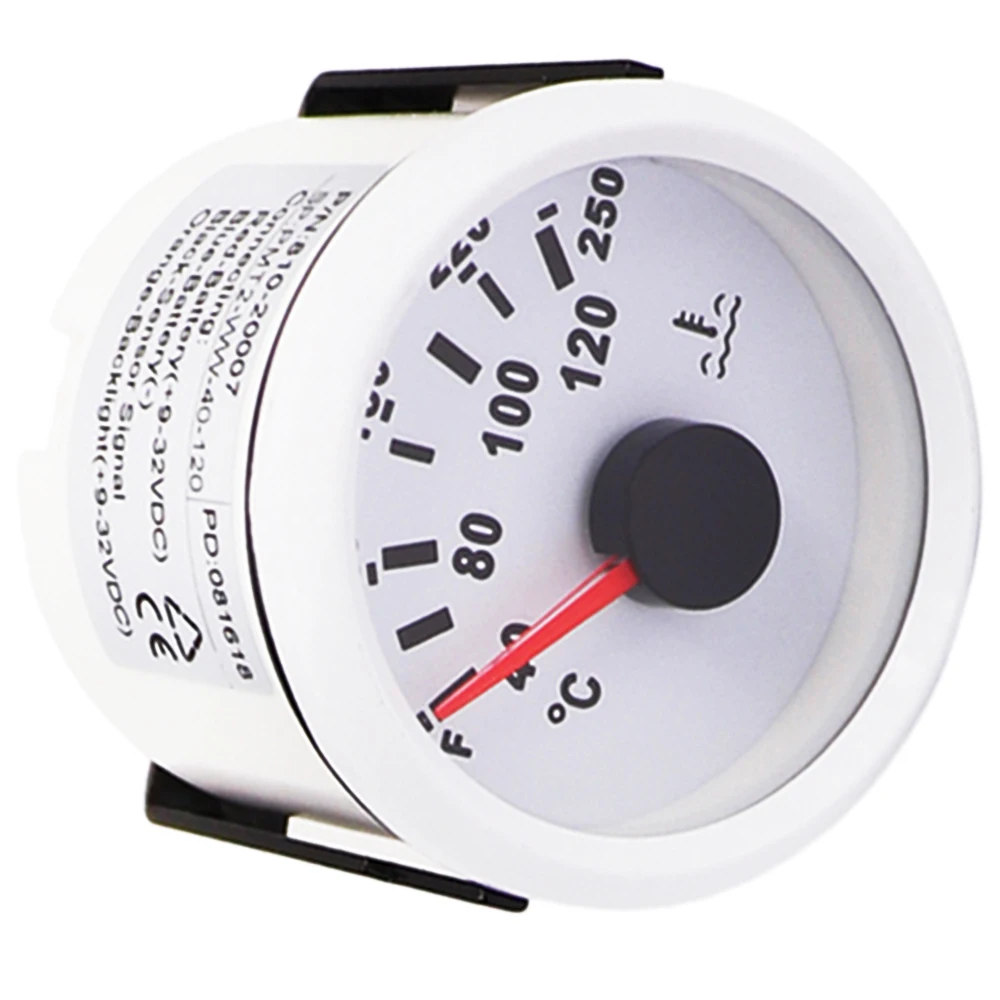 Измеритель температуры воды для морского двигателя белый измеритель 2 дюйма 52 мм