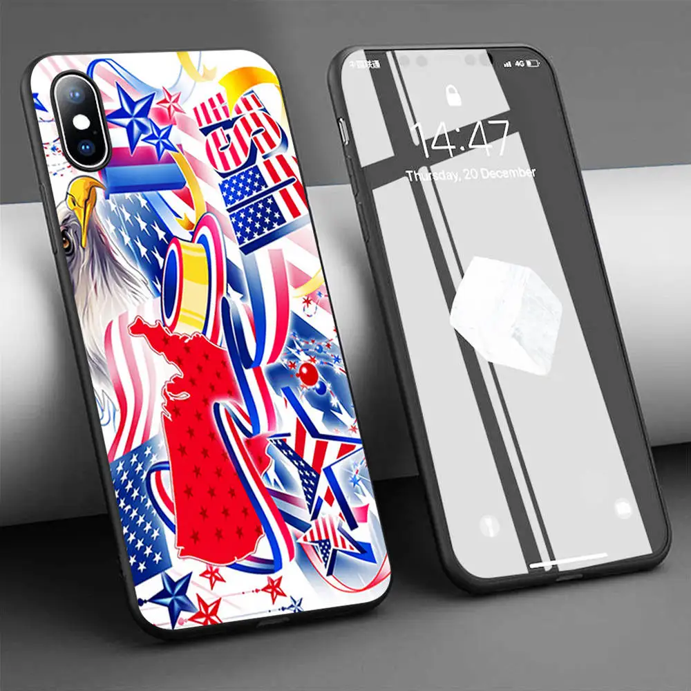 Чехол с американским Орлом и флагом Мягкий силиконовый чехол для телефона iPhone 11