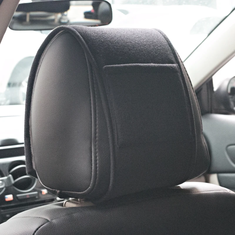General purpose 1-piece carbon fiber automobile headrest cover installation | Автомобили и мотоциклы