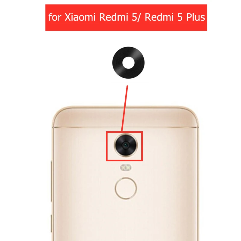 Стеклянный объектив для камеры Xiaomi Redmi 5/ 5 Plus 2 шт. стеклянный задней с клеем