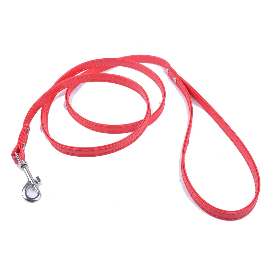 Красный Поводок для собак все для собак Из искусственной кожи Собака Поводок Pet Puppy Walking поводки для собак кошек Размеры XS размеры s и m фиолетовый цвета: черный, красный, розовый белый коричневый цвета - Цвет: Красный
