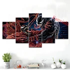 Настенная Картина на холсте из 5 предметов постеры и принты с Веном из комиксов Marvel Современная Модульная картина для гостиной домашний Декор Рамка