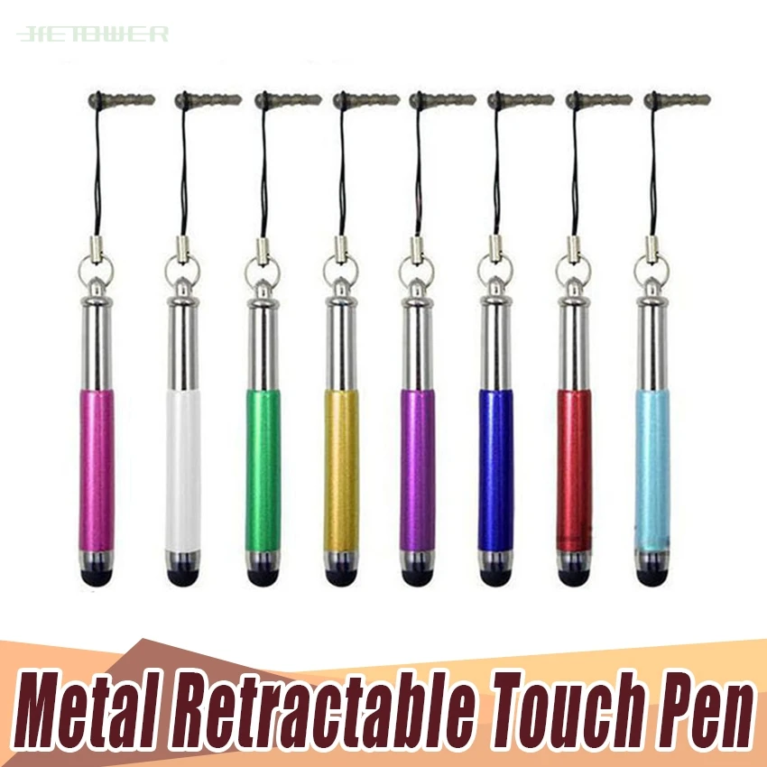 500 шт./лот Выдвижной емкостный сенсорный экран ручка мобильный телефон стилус