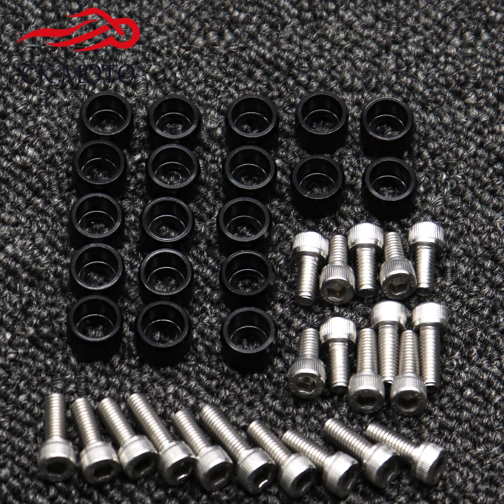 

22 PCS Front Fender Frame Fairing Bolts For 990 ADVENTURE S R 2006-2013 Motorcycle Accessories Screws Bolt CNC M6 Orange