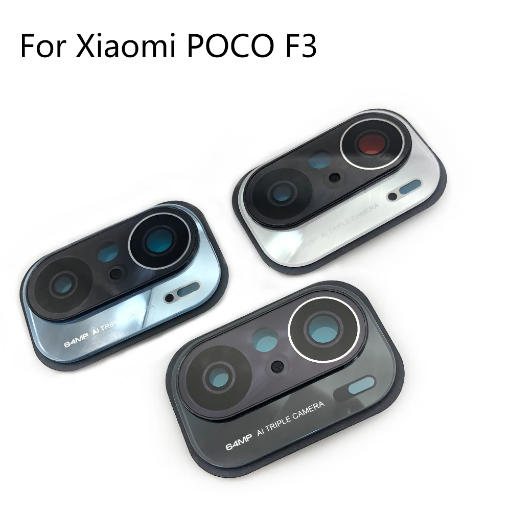 Back Rear Camera Glass Lens Circle Cover With Adhensive +Frame For Xiaomi Pocophone F1 F3 X3 NFC / Poco | Мобильные телефоны и