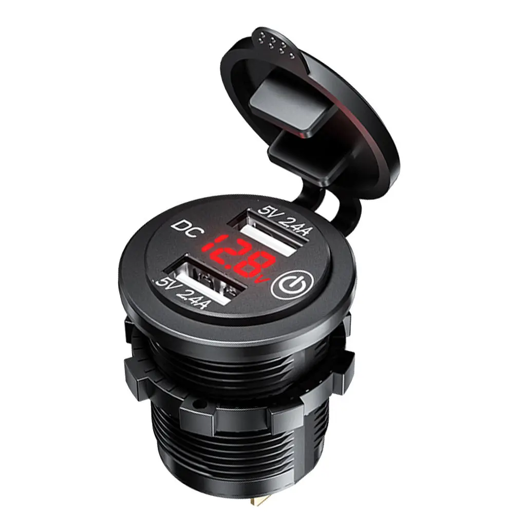 

Автомобильное зарядное устройство с двумя USB-разъемами и сенсорным выключателем