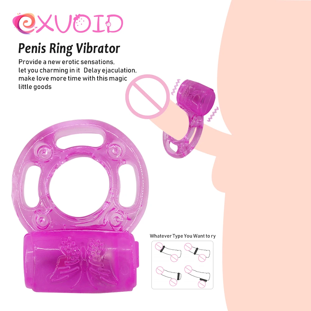 EXVOID Butterfly кольцо вибратор на пенис вибрирующее член Задержка эякуляции