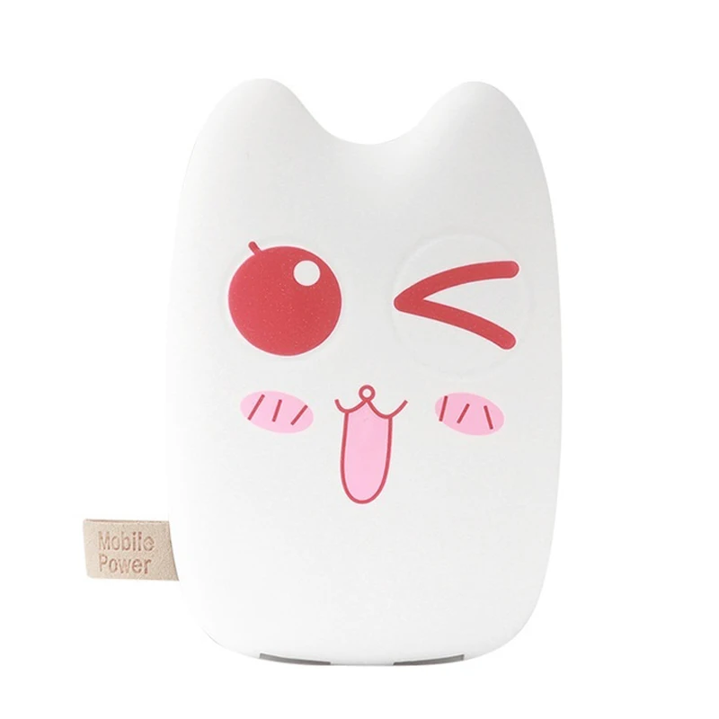 Power Bank 30000mAh Portable Charger Fast Powerbank Large-capacity Cute Cat External Battery Cartoon Mini Own Line Poverbank | Мобильные