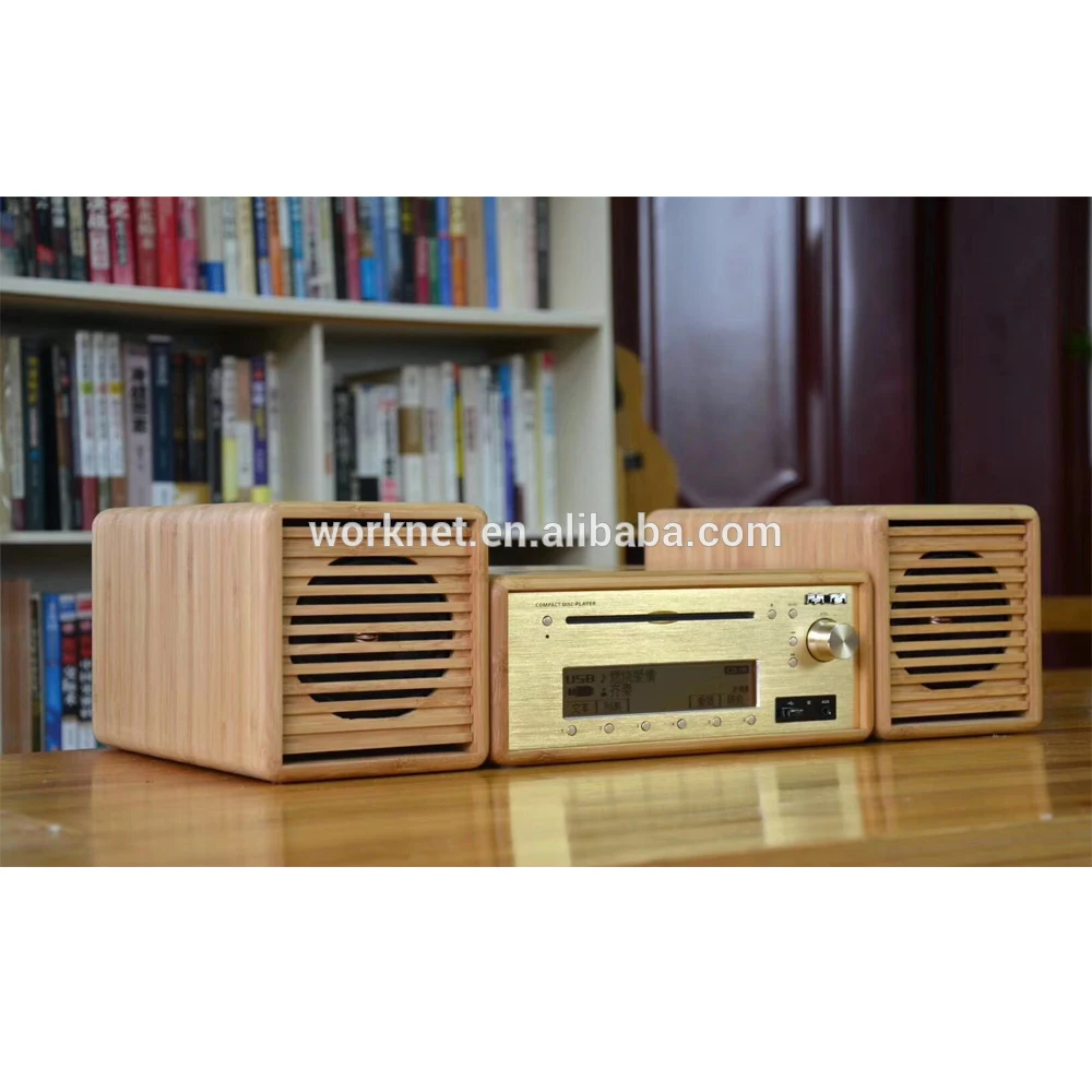 

2019 new arrival consumer electronics bamboo wooden wireless Blue tooth speaker for study room