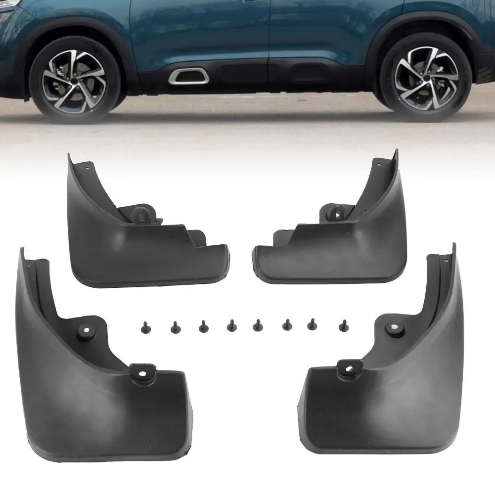 4PcsLB-SY-502 Universal Car Front Rear Mudflap for Citroen-C5 Resilient Non-scratching Mud Flap ABS Car Splash Guard Accessories