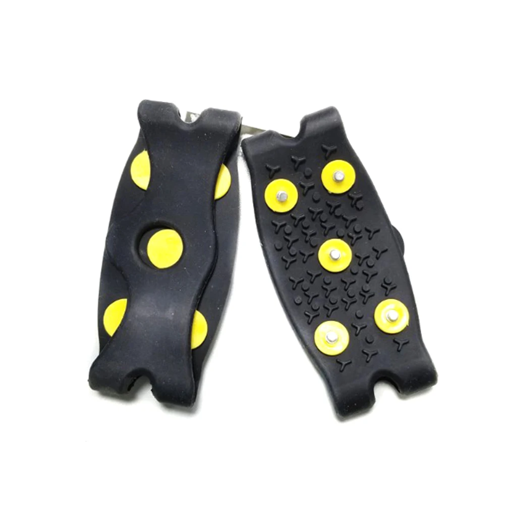 1 пара зажимы для обуви с 5 шипами снега скалолазания Нескользящие шипы