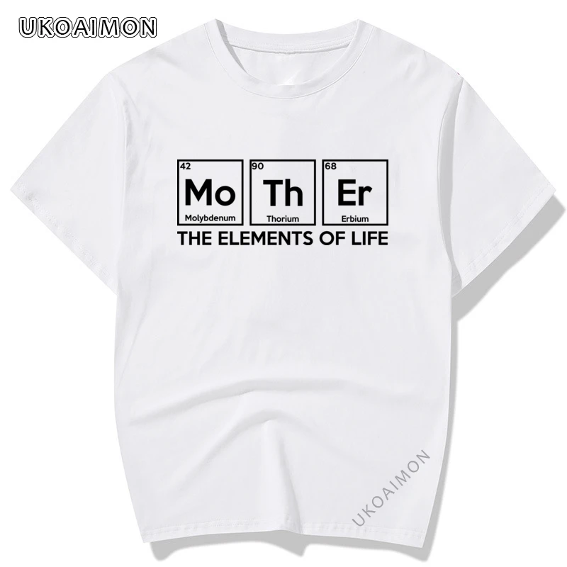 

April Fool Day Mom The Elements Of Life Periodic Table Retro Comics T-Shirt Summer Unisex T Shirt Summer Loose Cartoon TShirts