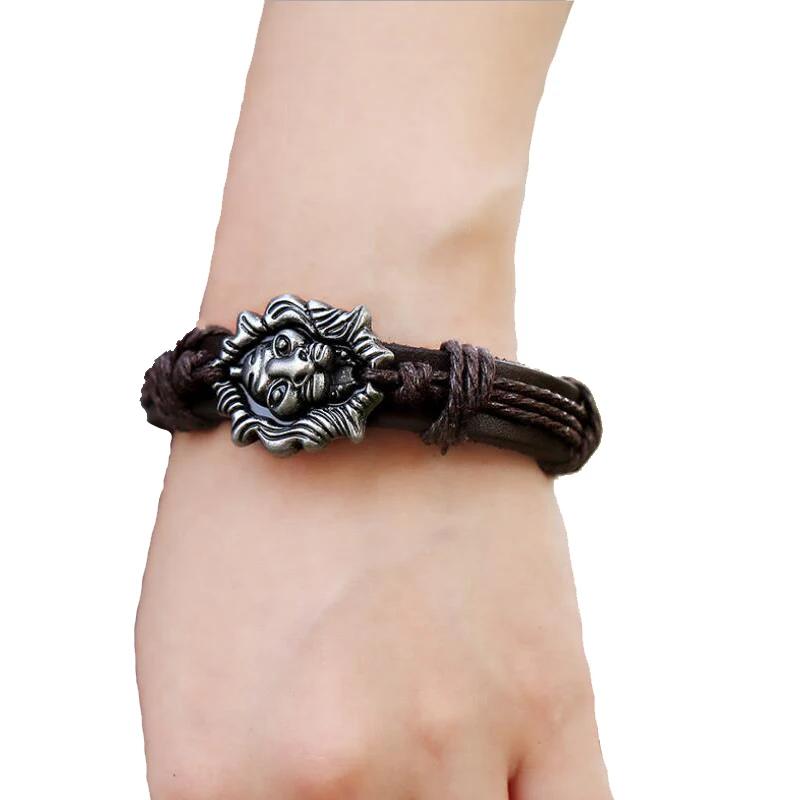 Европейские и американские популярные голова льва браслет Новый Выдвижной