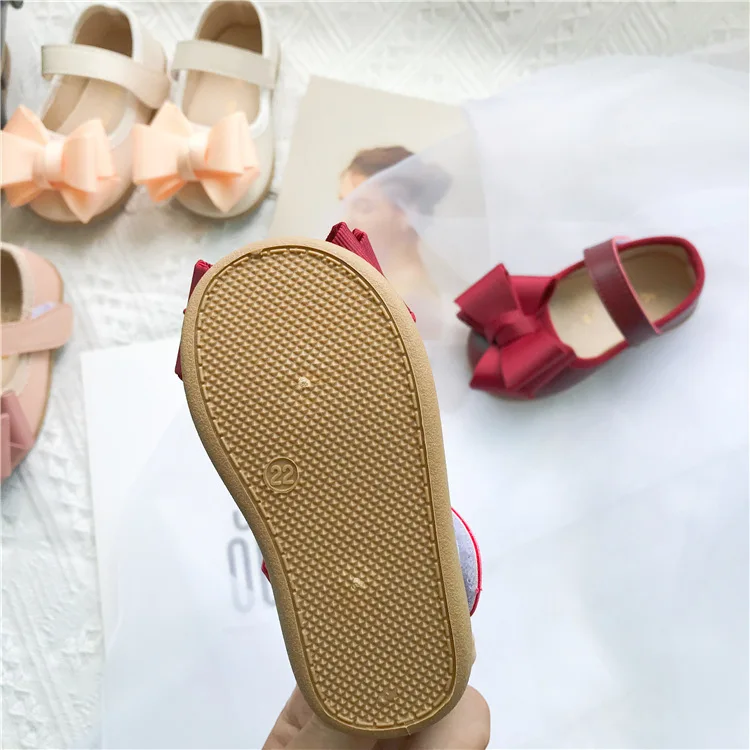 

baby soft comfortable walking shoes girl Princess single shoes spring baby shoes girl bow flat sole shoes size 21-30