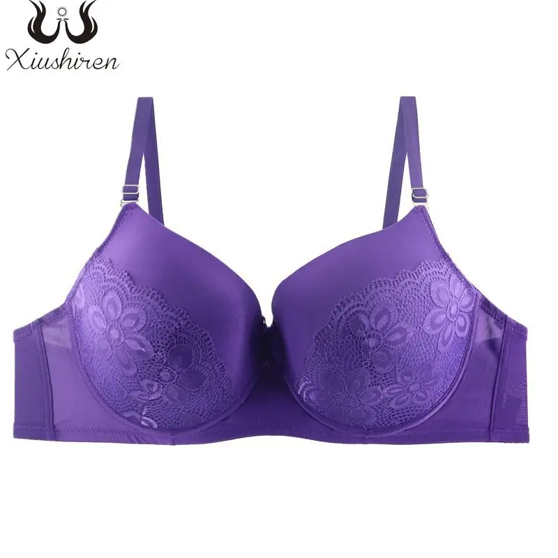 Xiushiren размера плюс кружевные сексуальные пуш-ап бюстгальтеры для женщин