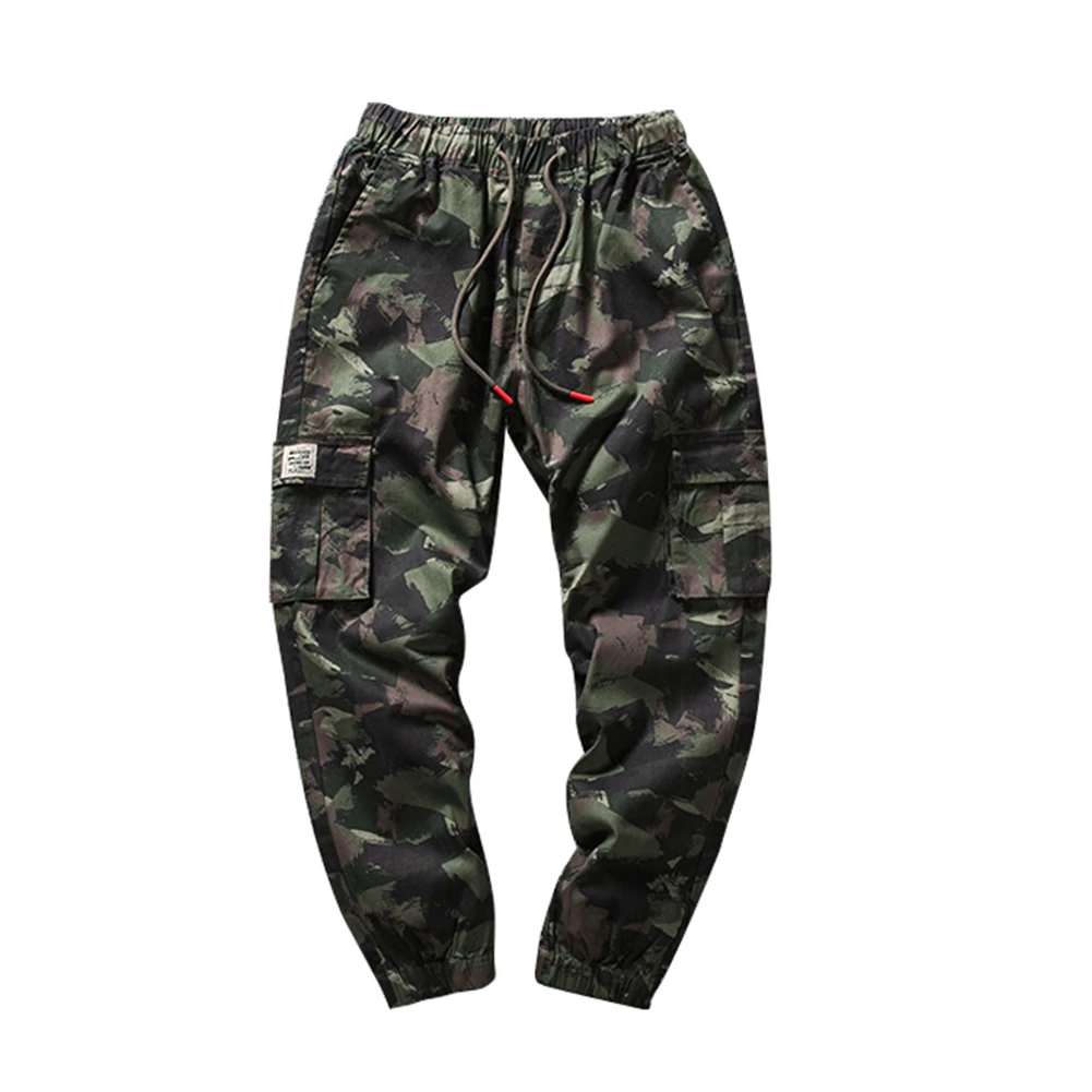 

Men Trousers Casual Wear-resistant Camouflage Ankle-tied Cotton Ninth Pants Trousers Mens Joggers Autumn Pencil Harem Pants Men