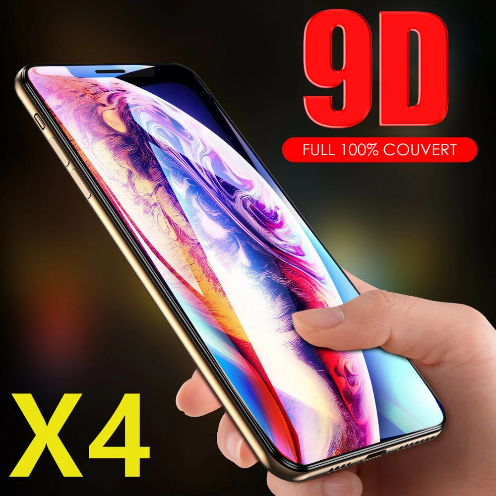 

Vitre protection Ecran Verre Tremp 9D For iPhone 6 7 8 XS XR Max 11 Pro 12 Mini