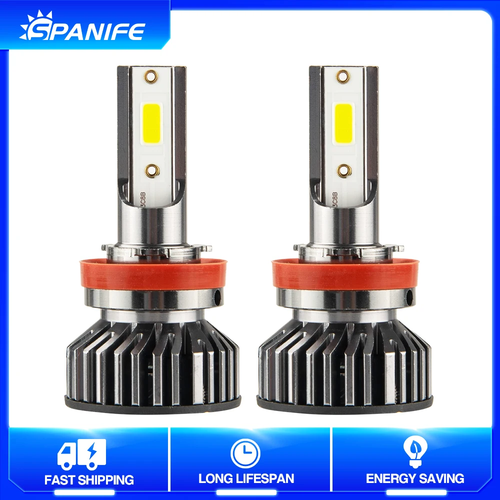 

Spanife 1 Pair LED H4 Car Headlight Canbus Auto LED Headlight H1 H3 H7 H11 9005 9006 9012 12V 20000LM LED Car Light Bulbs