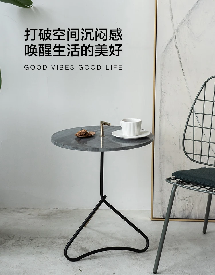 Импортированный из Индии Nordic Modern Art Curve Marble Side Table Home гостиная Coffee Sofa небольшой