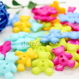 50100 шт.лот 19*16 мм Медвежонок пластиковые пуговицы для детского шитья