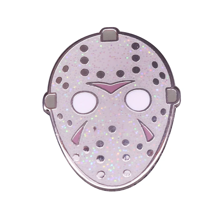 Маска Джейсона пятница 13-го блестящая булавка ужасный триллер 80-х Хэллоуин