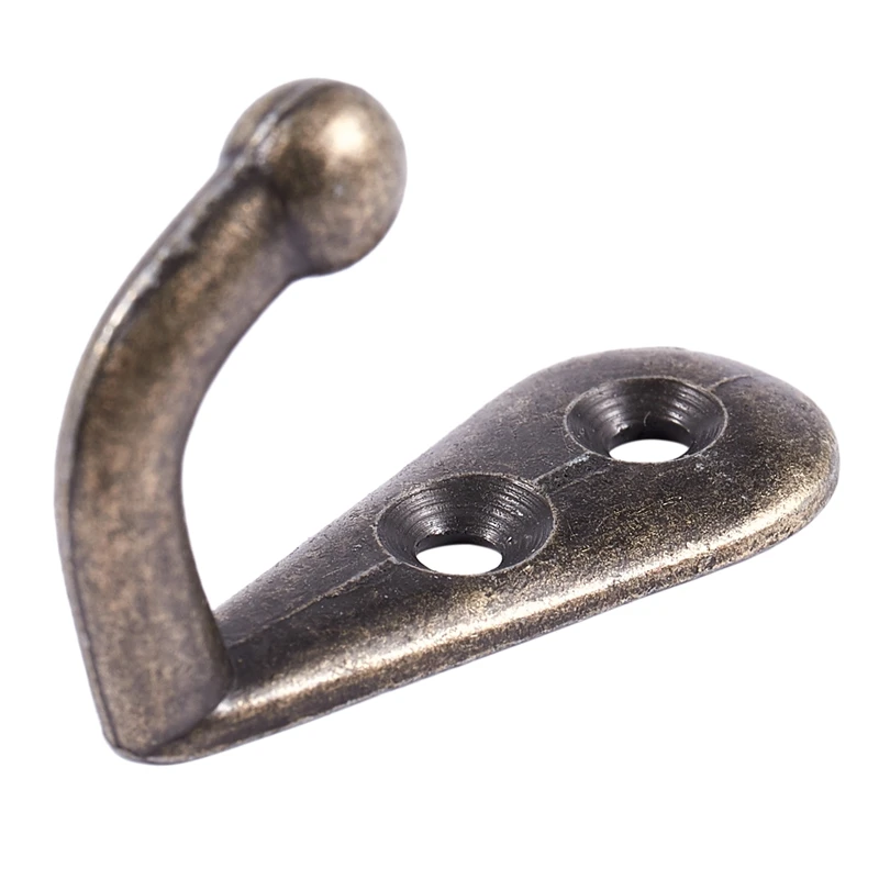 Бронзовый тон Винтажный стиль настенный один крюк вешалки 10 шт|Крючки для халата|
