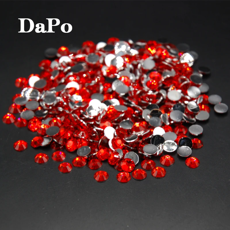 

2MM 3MM 4MM 5MM 6.5MM Nail Art Flatback Acrylic Light Siam Round Rhinestone Tips Beads Makeup Nail Art Decoration Tools