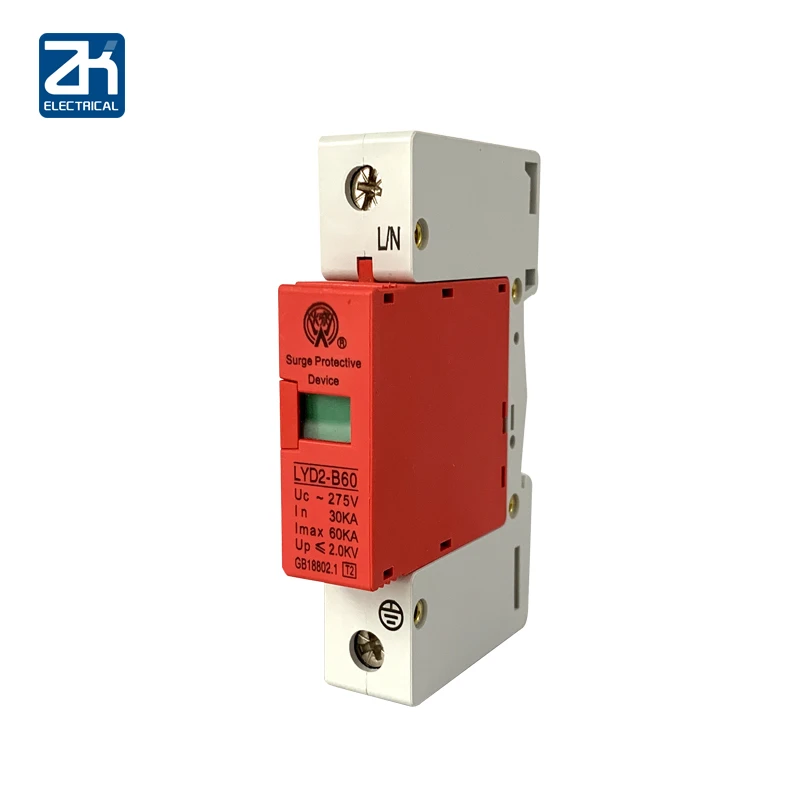 B60 1P 30KA ~ 60KA 275V 385V 420V AC SPD домашний стабилизатор напряжения защитный низковольтный