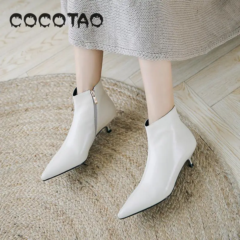 2019 г. Новое поступление ботильоны из Pu искусственной кожи Coco & Tao на молнии с